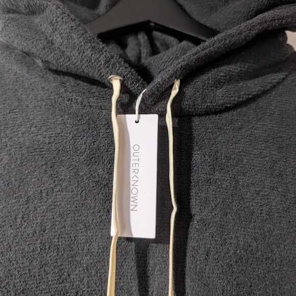 Outerknown | Hightide Hoodie Dress In Charcoal - Picture 6 of 11